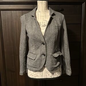 Loft petites cotton blend gray blazer. NWOT